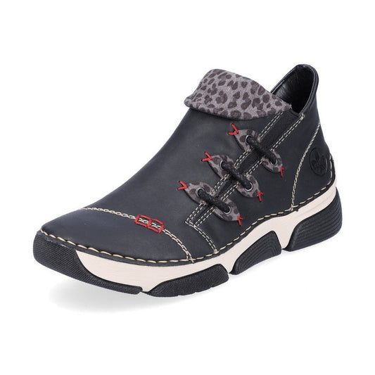 Rieker Casual Ankle boot with trainer sole 45983-00 BLACK