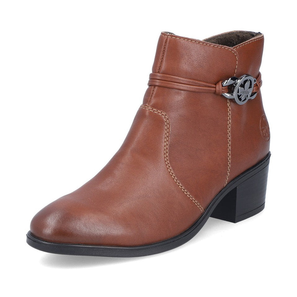 Rieker Ladies Boot 73970 Classic ankle boot with zip NUT 73970-22