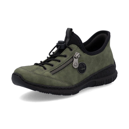 Rieker N3267 GREEN Slip On Casual Shoe N3267-52