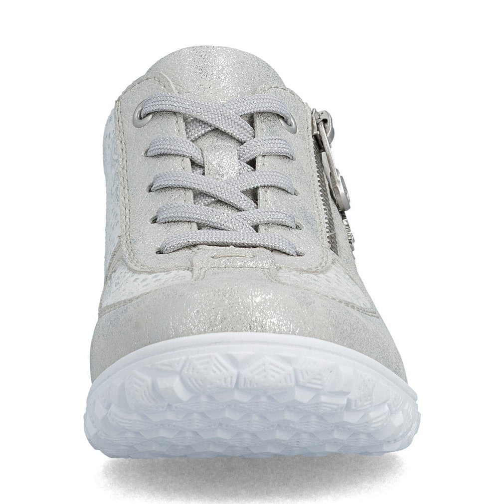 Rieker Trainer with lace and zip 59501-90 GREY