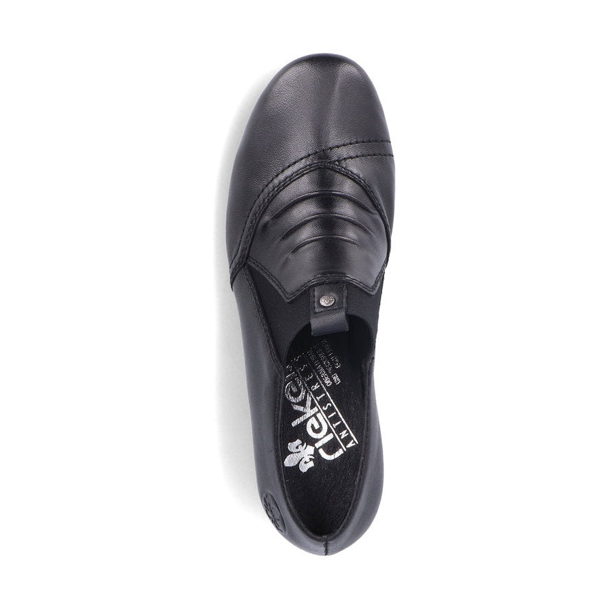 Rieker Trouser Shoe in leather 41657-00 BLACK