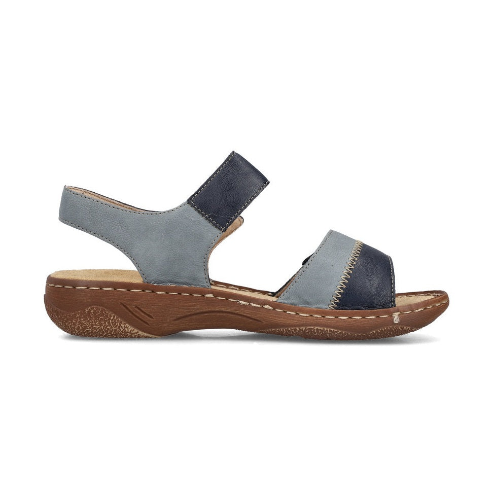 Rieker V2860 BLUE Touch Fastening Comfort Sandal V2860-14