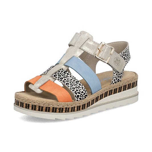 Rieker Wedge Sandal V7904-90 MULTI