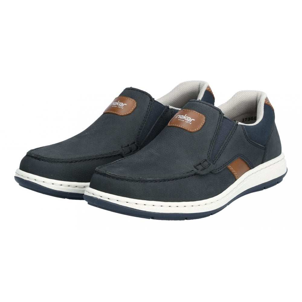 Rieker Men's Casual slip-on shoe 17368-14 NAVY