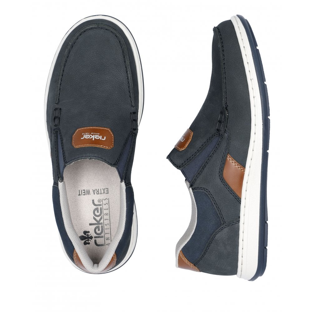 Rieker Men's Casual slip-on shoe 17368-14 NAVY