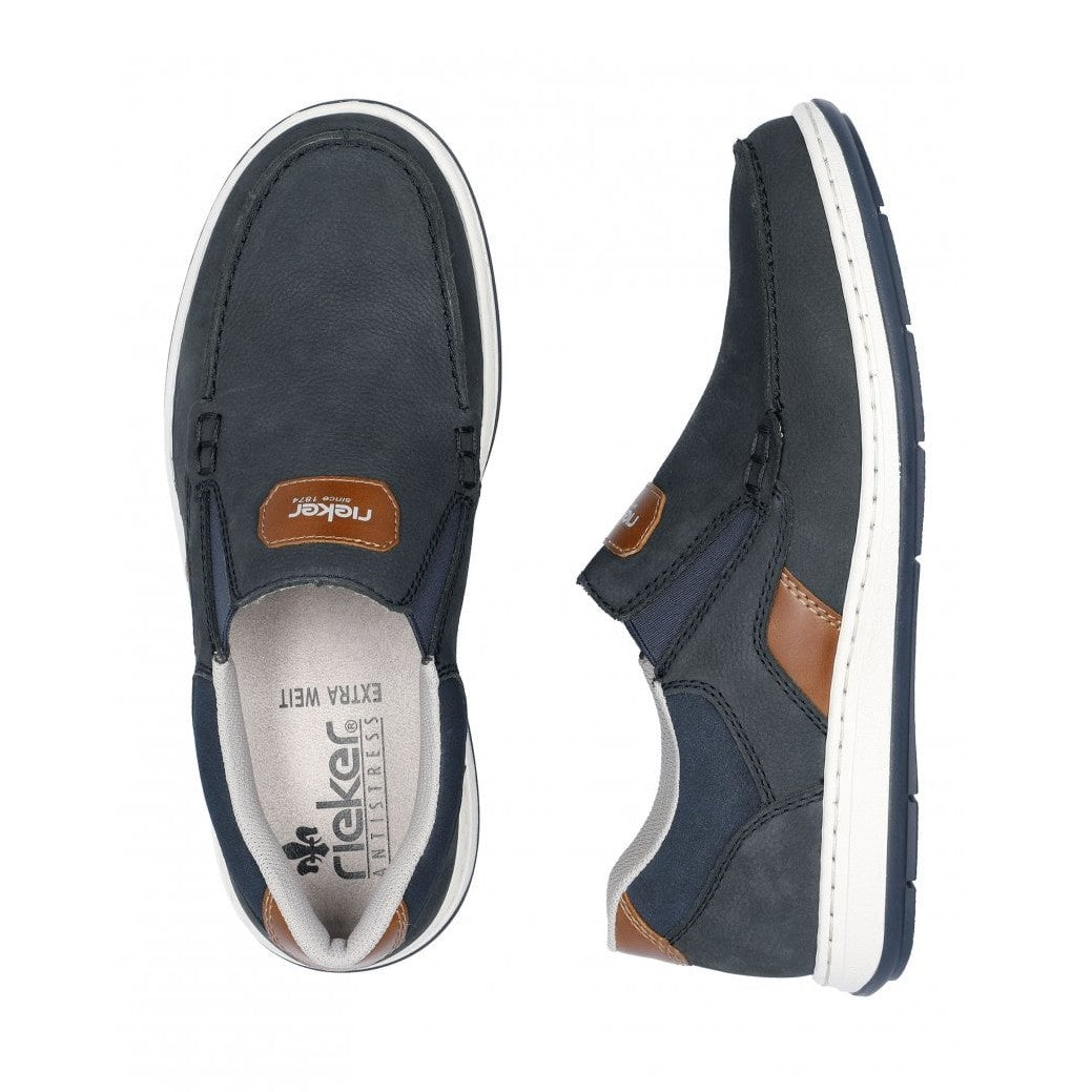 Rieker Men's Casual slip-on shoe 17368-14 NAVY
