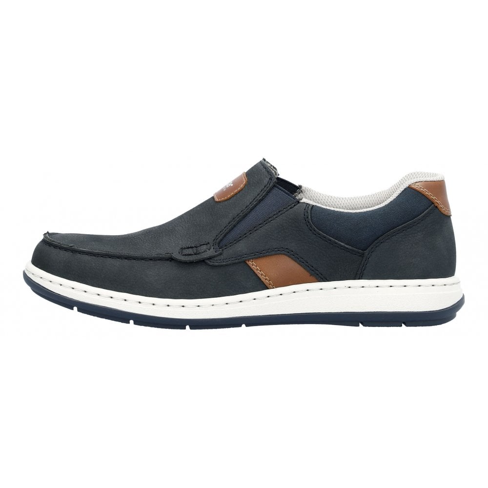 Rieker Men's Casual slip-on shoe 17368-14 NAVY