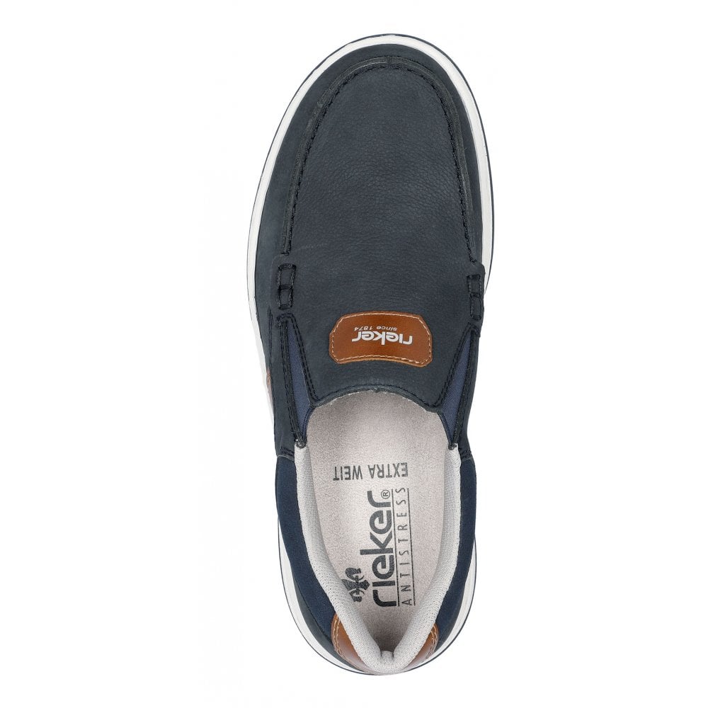 Rieker Men's Casual slip-on shoe 17368-14 NAVY