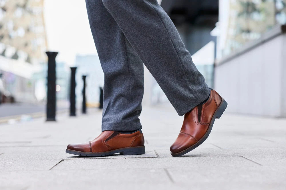 Rieker 13950 BROWN Leather Slip On Shoe 13950-24