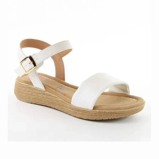 Heavenly Feet Sara WHITE Vegan Comfort Sandal