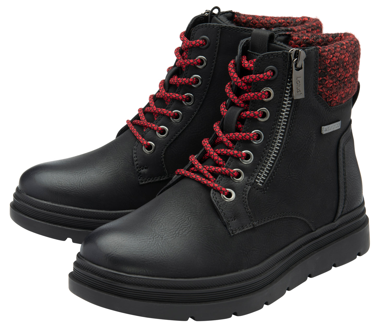 Lotus Boot Saundra Waterproof Hiker style Ankle Boot ULB387 BLACK