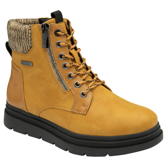 Lotus Boot Saundra Waterproof Hiker style Ankle Boot ULB387 MUSTARD