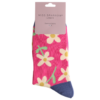Miss Sparrow Quality Bamboo Socks Flowers HOT PINK SKS514