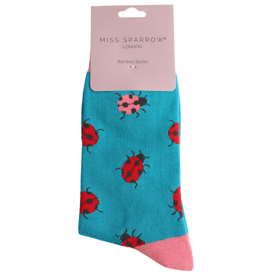 Miss Sparrow Quality Bamboo Socks Ladybug SKS517