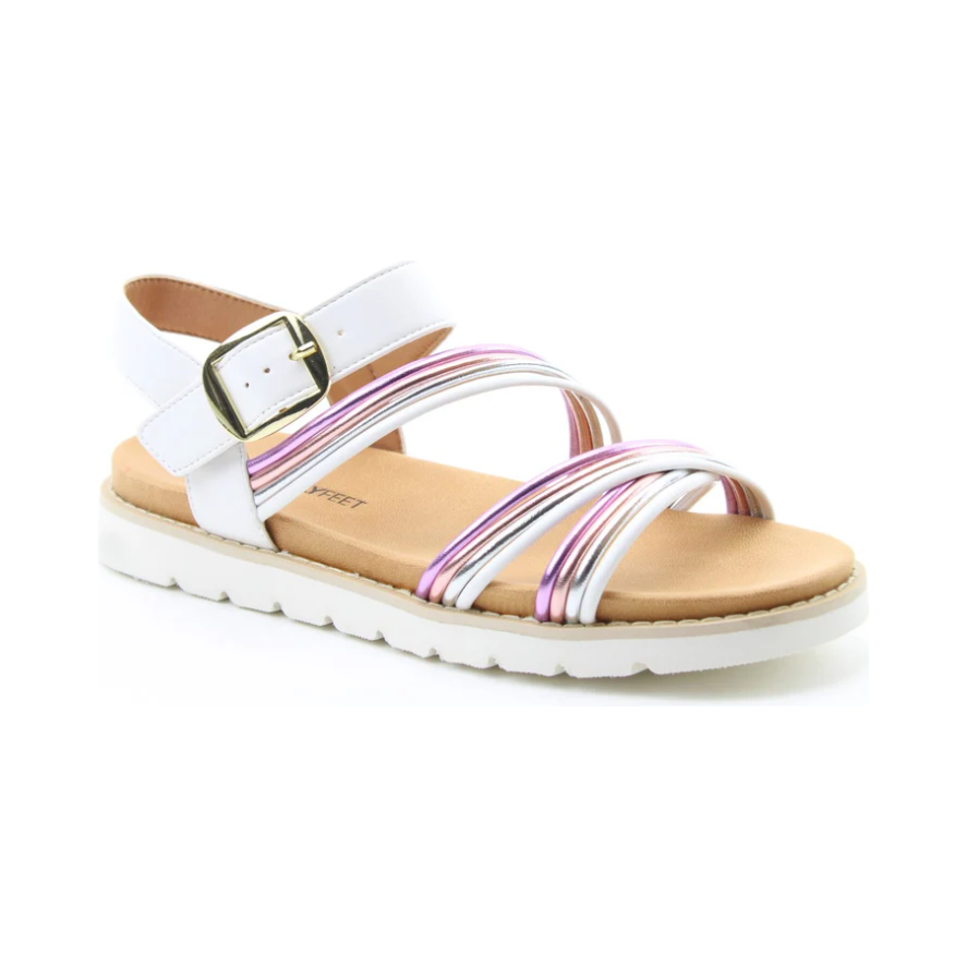 Heavenly Feet Freya WHITE Multi Sandal