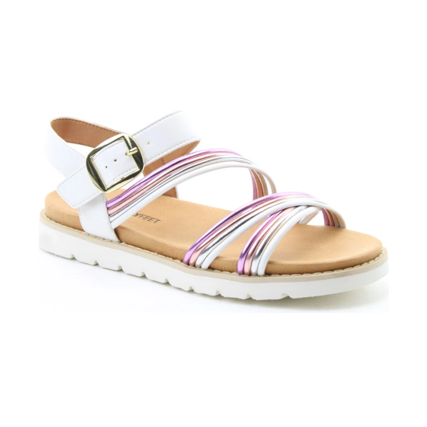 Heavenly Feet Freya WHITE Multi Sandal