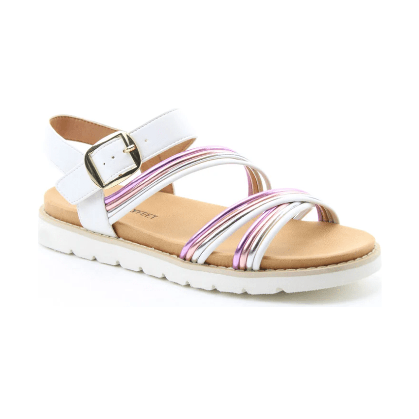Heavenly Feet Freya WHITE Multi Sandal