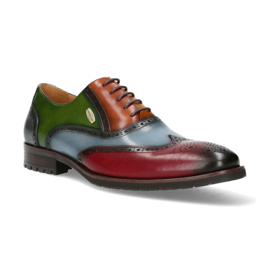 Lorenzo Conti Antonin 01 ROUGE Stunning Multicolour Leather Brogue Shoes