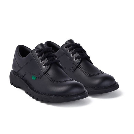 Kickers Kick Lo Womens BLACK Leather Shoe
