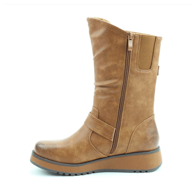 Heavenly Feet Hannah TAN Mid Calf Vegan Friendly Boot