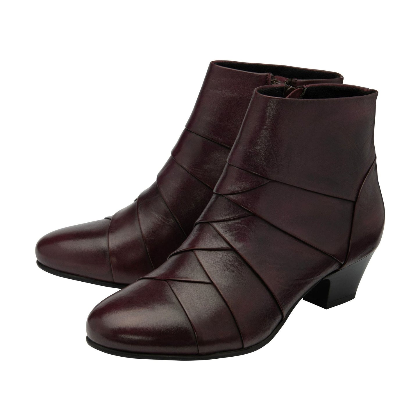 Lotus Ankle Boot Tara PURPLE leather with Zip ULB169