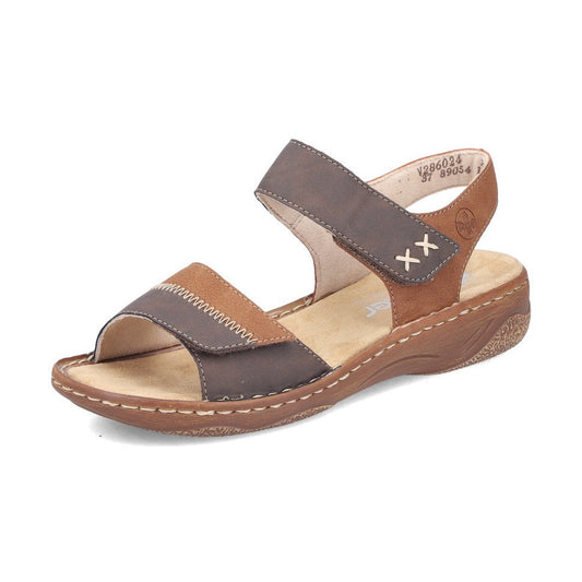 Rieker V2860 CHOCOLATE Touch Fastening Sandal V2860-24