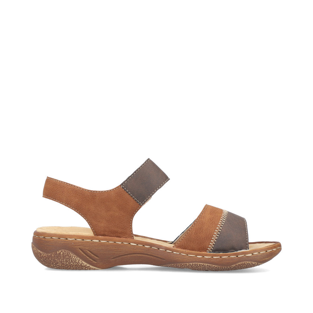 Rieker V2860 CHOCOLATE Touch Fastening Sandal V2860-24