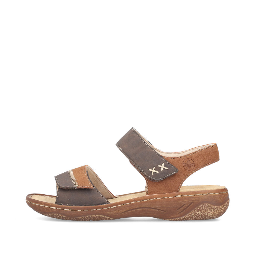 Rieker V2860 CHOCOLATE Touch Fastening Sandal V2860-24
