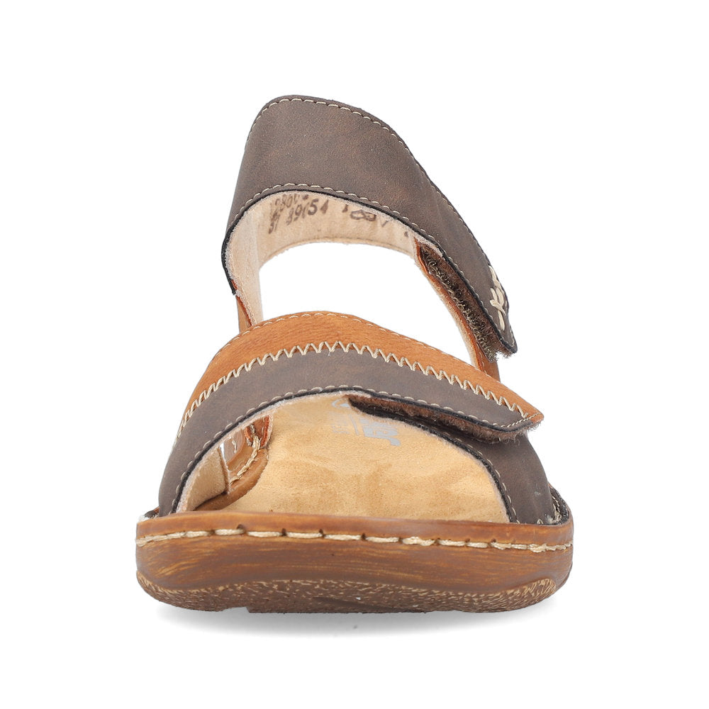 Rieker V2860 CHOCOLATE Touch Fastening Sandal V2860-24