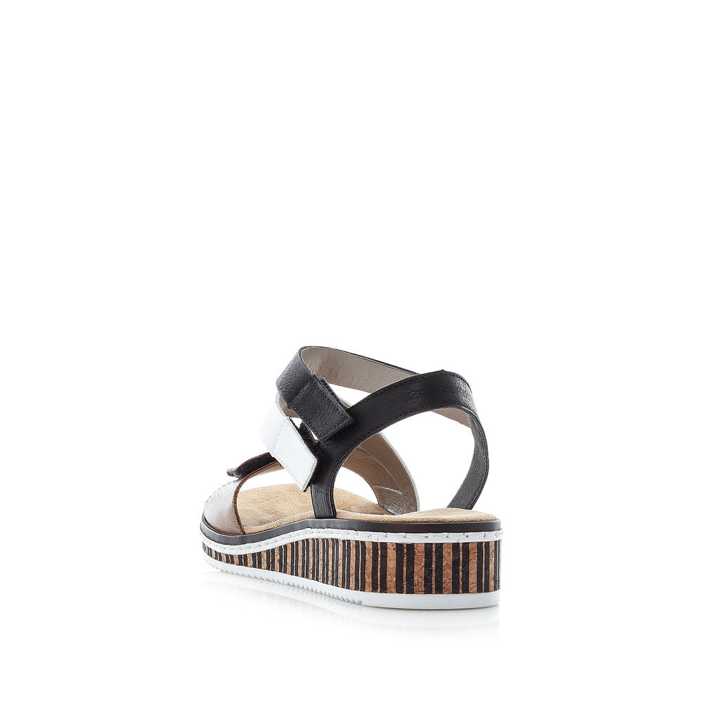 Rieker Wedge Sandal V3670-64 BROWN