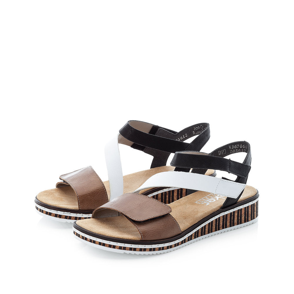 Rieker Wedge Sandal V3670-64 BROWN