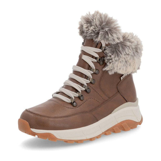 Rieker Evolution W0063 Nut Fur Cuff Trainer style Boot