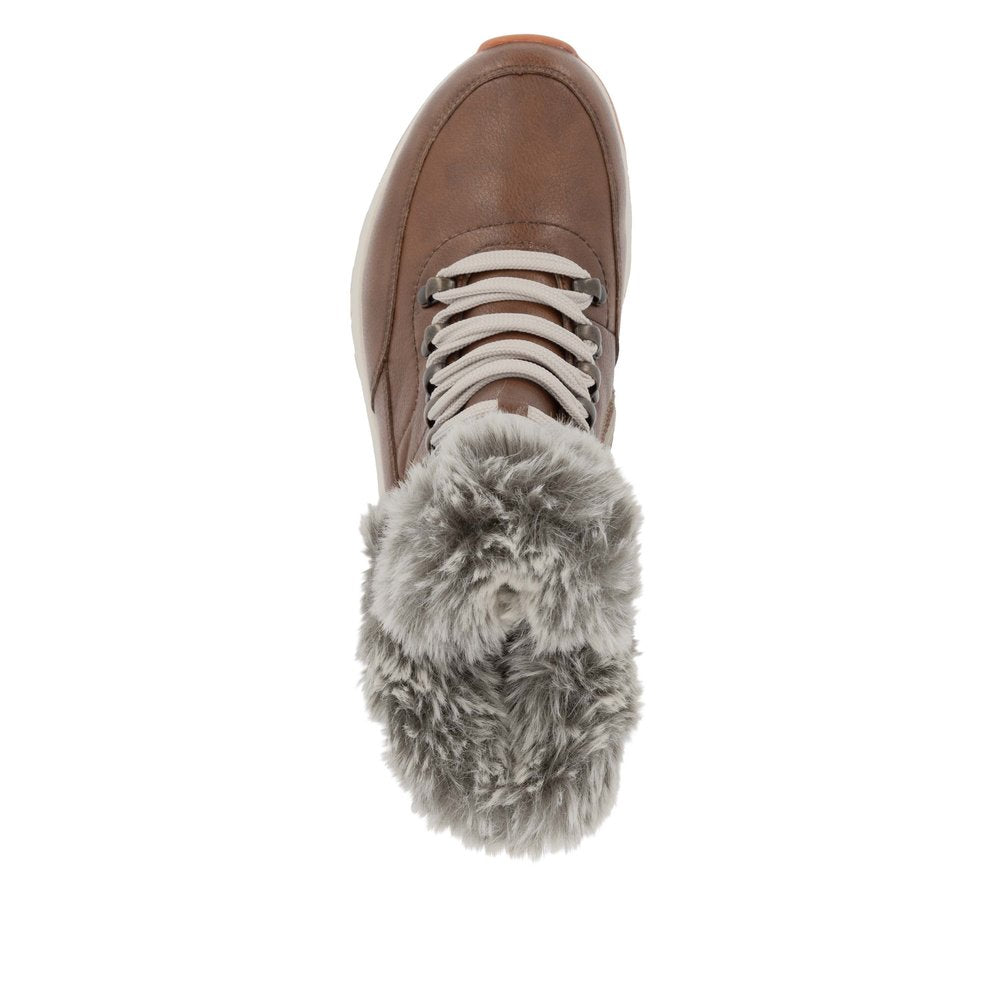 Rieker Evolution W0063 Nut Fur Cuff Trainer style Boot