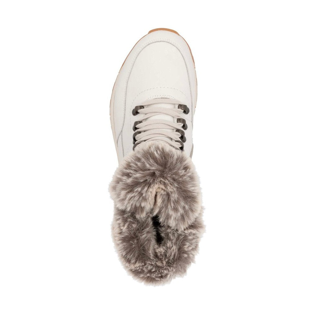 Rieker Evolution W0063 OFF WHITE Fur Cuff Trainer style Boot