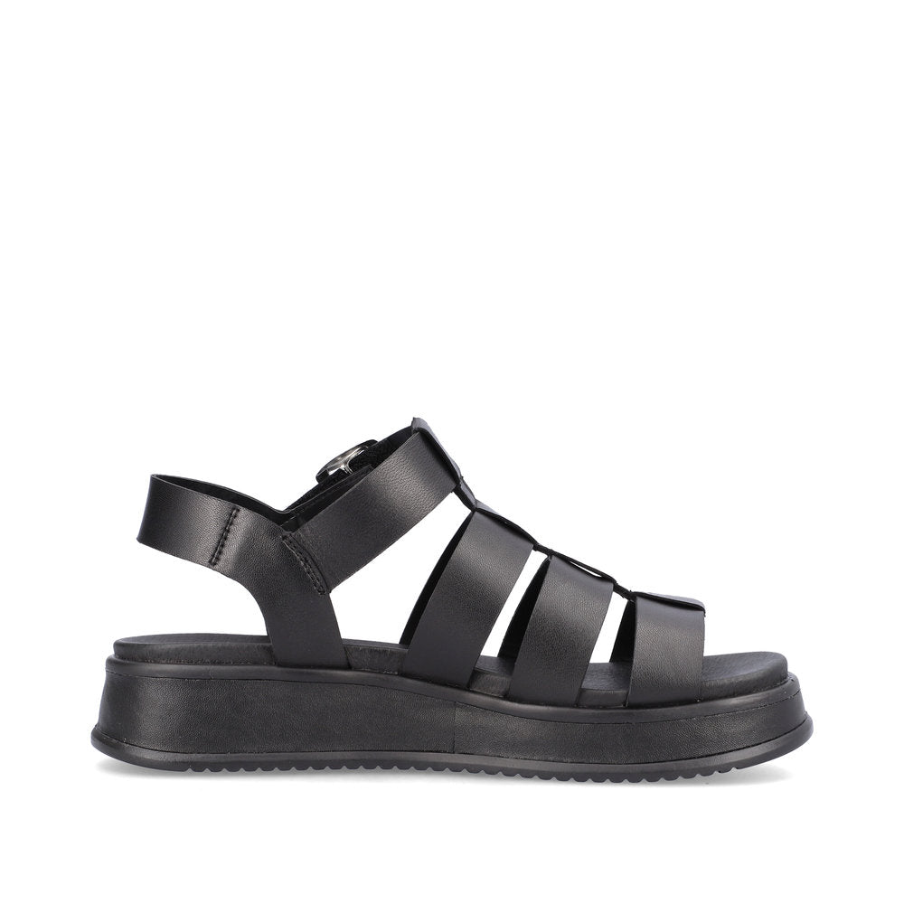 Rieker R-evolution Chunky Wedge Sandal W0804-00 BLACK