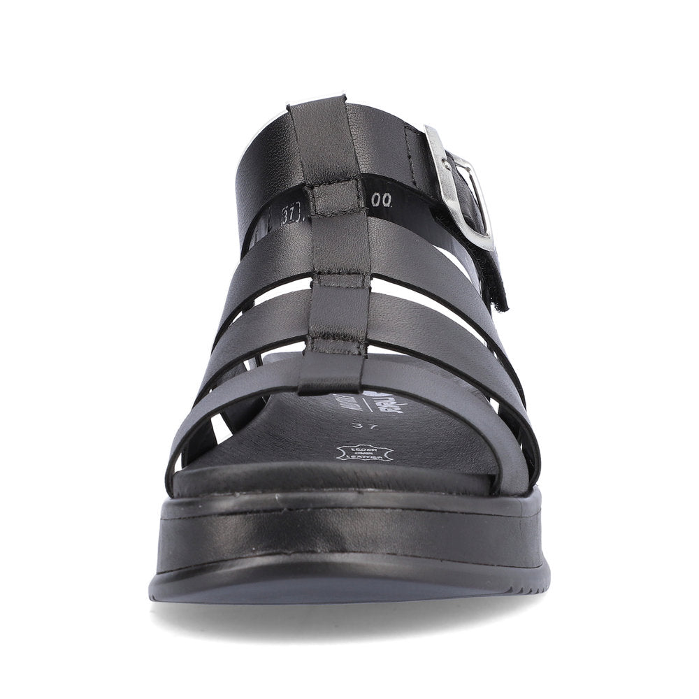 Rieker R-evolution Chunky Wedge Sandal W0804-00 BLACK