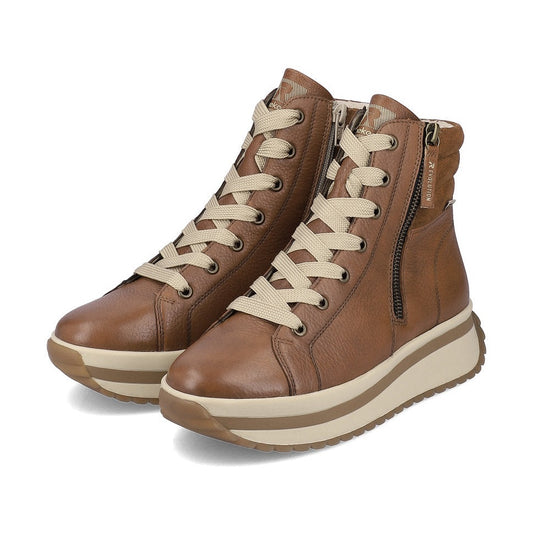 Rieker R'evolution Ankle Boot with Lace and ZIp W0962-24 BROWN