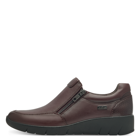Jana Casual shoe with dual zips 24663 BORDO 24663-055