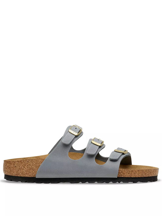 Birkenstock Florida Oiled Leather BASALT GREY 3 Strap Sandal Regular - 1031857