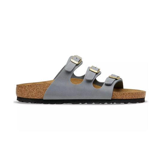 Birkenstock Florida Oiled Leather BASALT GREY 3 Strap Sandal Regular - 1031857
