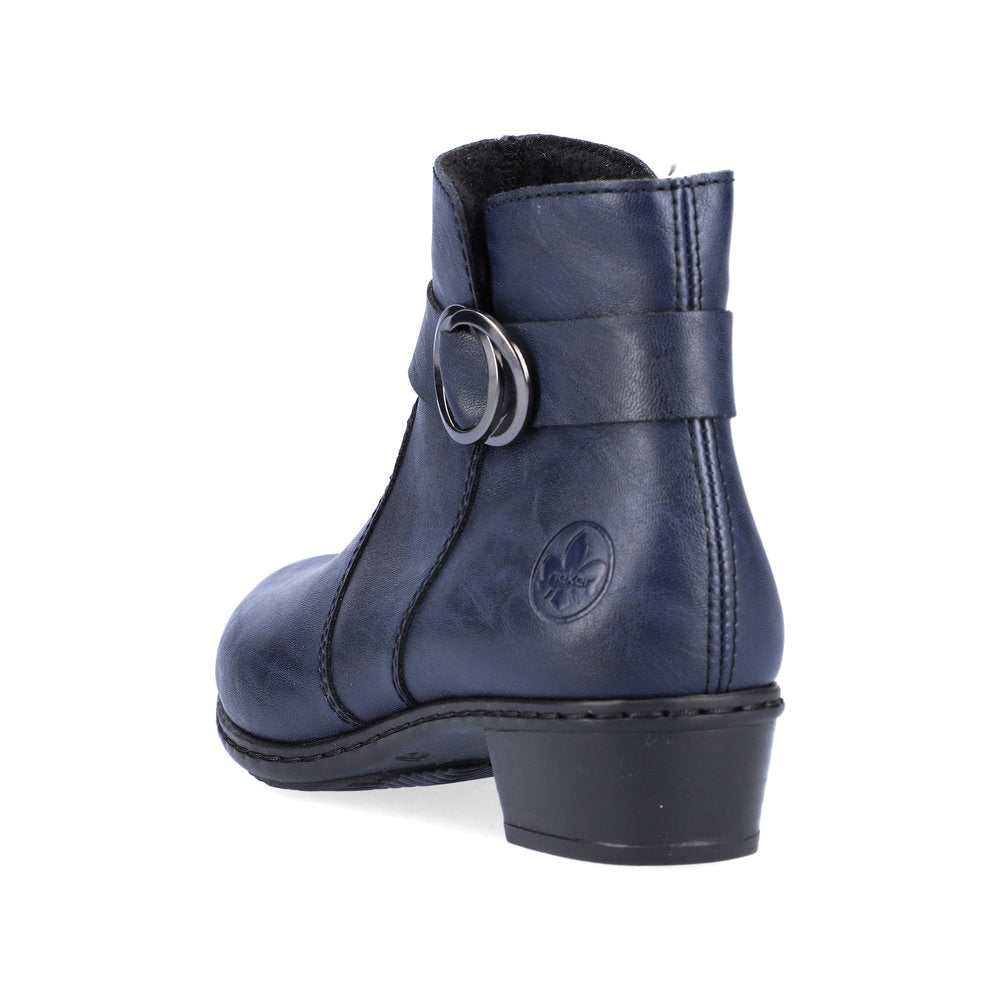 Reiker Ladies Boot Classic Ankle Boot with Zip Y0775-15 NAVY