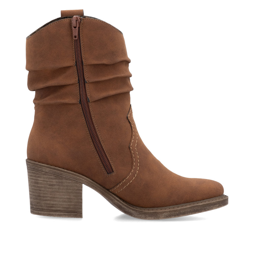 Rieker Y1284 BRANDY Western Style Ankle Boot Y1284-24