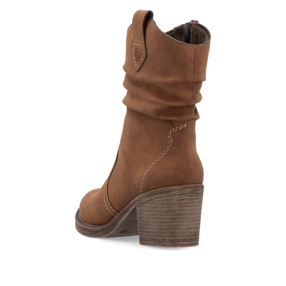 Rieker Y1284 BRANDY Western Style Ankle Boot Y1284-24
