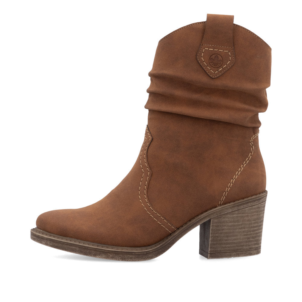 Rieker Y1284 BRANDY Western Style Ankle Boot Y1284-24