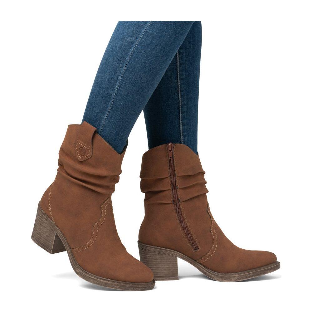 Rieker Y1284 BRANDY Western Style Ankle Boot Y1284-24