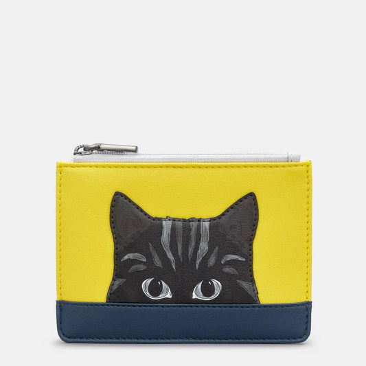 Burst Gatto Zip Top Purse YELLOW Vegan Y1321 CAT CB46