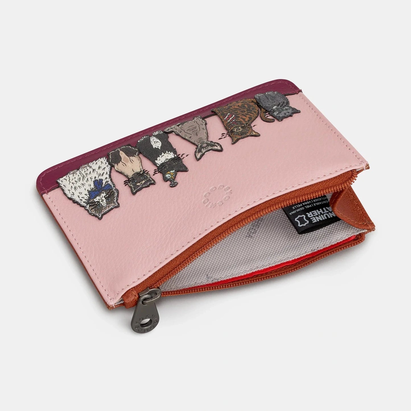 Yoshi Party Cats Zip Top Purse BROWN .