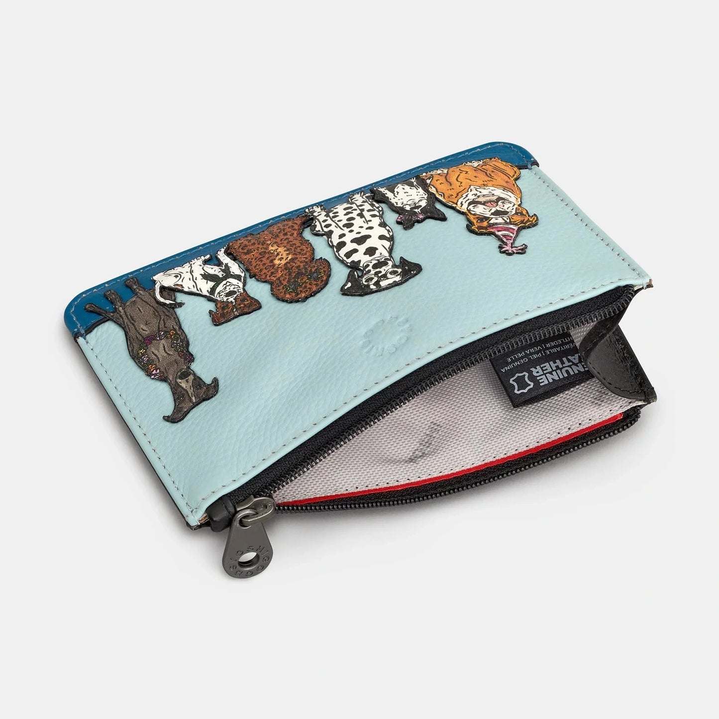 Yoshi Party Dogs Zip Top Leather Purse