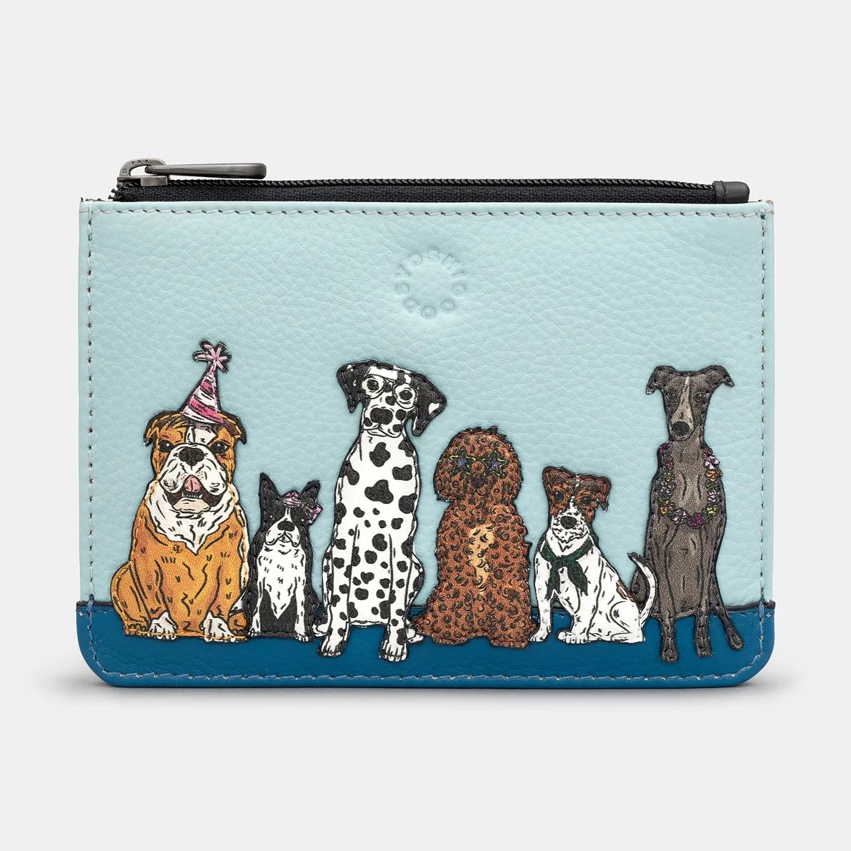 Yoshi Party Dogs Zip Top Leather Purse