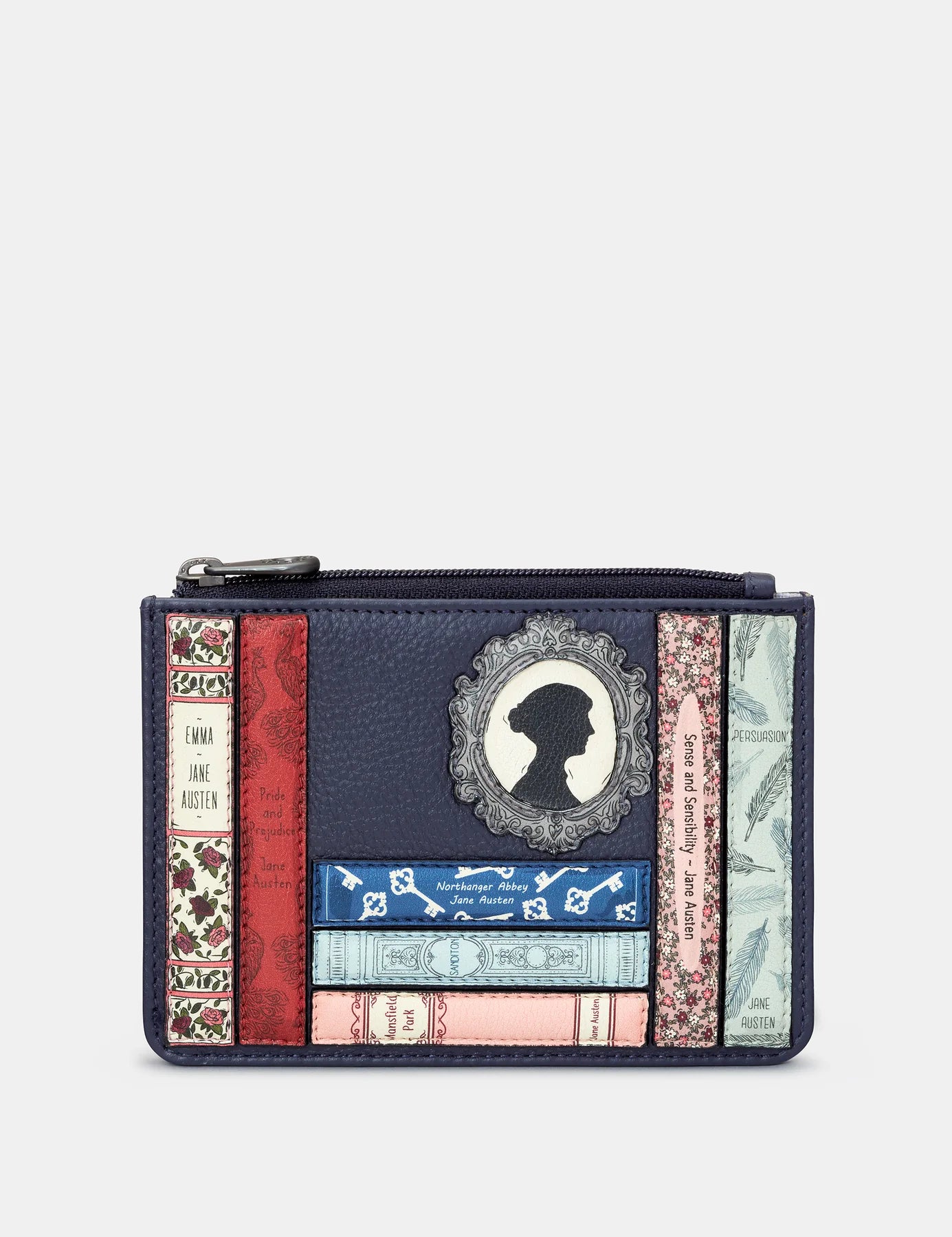 Yoshi Jane Austin Zip Top Purse NAVY Y1321 LBR JA 6